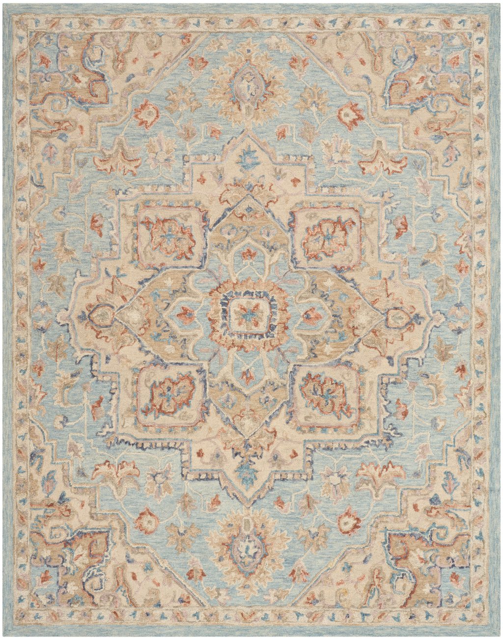 Nourison Home Nourison Maison MSO06 7'9" x 9'9" Light Blue Ivory Vintage Indoor Rug