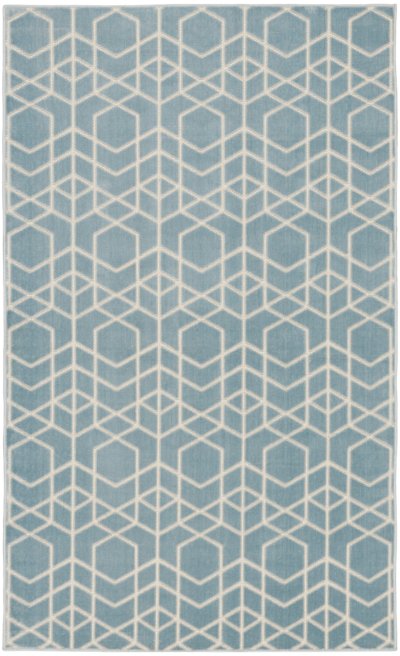 Nourison Home Nourison Washable Charm WCH01 3' x 5' Blue Ivory Modern Indoor Rug - 2' x 3'