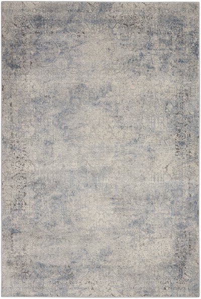 Nourison Home Nourison Rustic Textures RUS09 9'3" x 12'9" Ivory Light Blue Vintage Indoor Rug - 6' x 9'