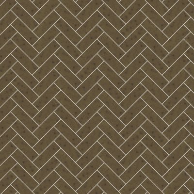Qualis Ceramica Obsidian 3x9 Bronze Beveled - Herringbone