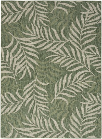 Nourison Home Nourison Garden Oasis GOA01 2' x 8' Green Ivory Tropical Rug - 6' x 9'