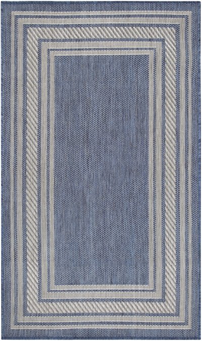 Nourison Home Nourison Horizon Indoor/Outdoor HOZ03 2' x 6' Denim Modern Rug - 3' x 5'