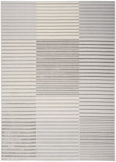 Nourison Home Nourison Splash BSK04 2'2" x 7'6" Silver Grey Modern Indoor Rug - 5'3" x 7'3"