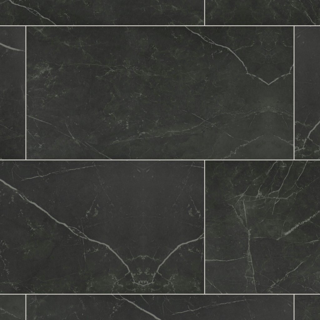 Qualis Ceramica Luxury Tivoli Nero 24X48 Honed - Black