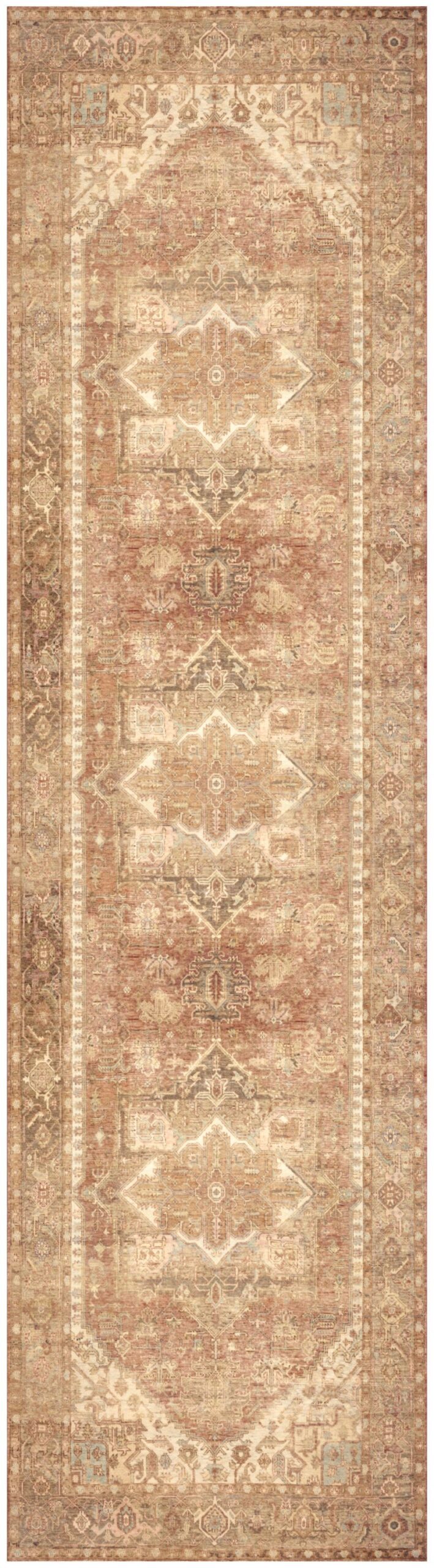 Nourison Home Nourison Vintage Washables VWS14 2'2" x 8' Gold Vintage Indoor Rug
