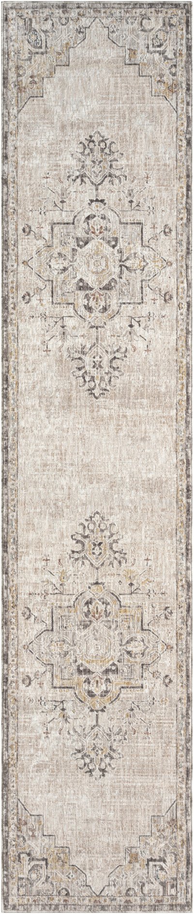 Nourison Home Nourison Heirloom Blend HBL01 9' x 11'10" Ivory Charcoal Vintage Indoor Rug - 2'2" x 10'