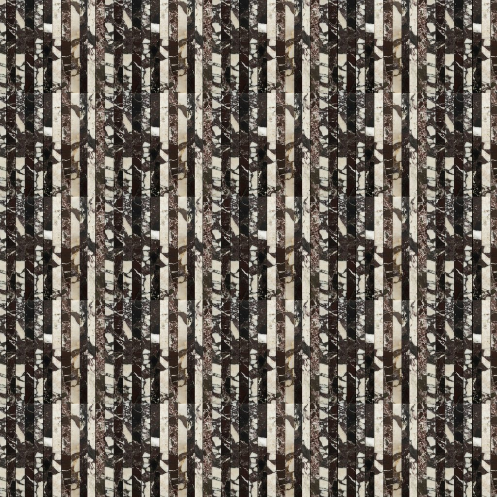 Marble Systems Calacatta Viola, Red Levanto Honed Mod Stripes Marble Mosaic 11 3/4x12 3/8 - Calacatta Viola