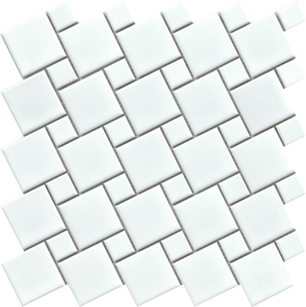 Emser Tile SPIN DOT MOSAIC -POR - White/White