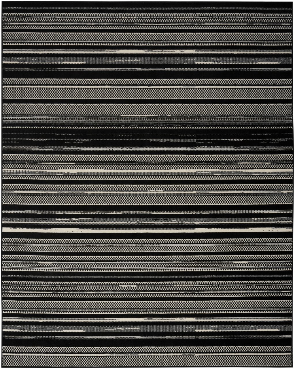 Nourison Home Nourison Grafix GRF41 5'3" x 7'3" Black White Modern Indoor Rug