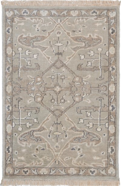 Nourison Home Nourison Aldora ALD01 5'6" x 8' Silver Vintage Indoor Rug - 2' x 3'