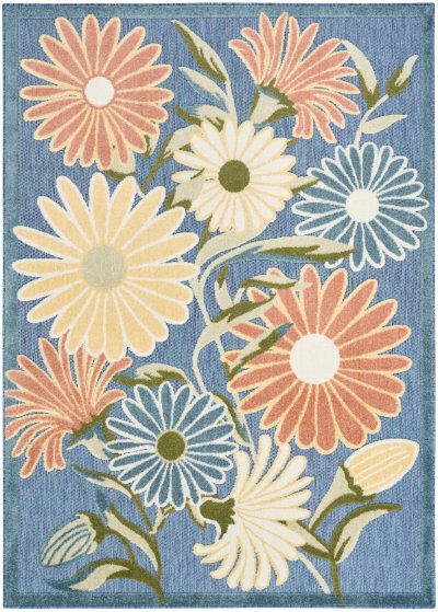 Nourison Home Nourison Aloha ALH33 2'8" x 4' Blue Sage Outdoor Rug - 7'10" x 10'6"