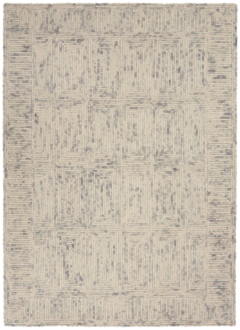 Nourison Home Nourison Colorado CLR04 3'9" x 5'9" Ivory Grey Teal Modern Indoor Rug