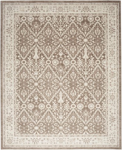 Nourison Home Nourison Eco Cycle ECY04 7'10" x 9'10" Ivory Mocha Vintage Indoor Rug - 9' x 12'