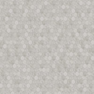 Marble Systems Silver Clouds Polished Hexagon 2 Marble Mosaic 10 3/8x12 - Silver Clouds - 10 3/8" x 12" x 3/8"
