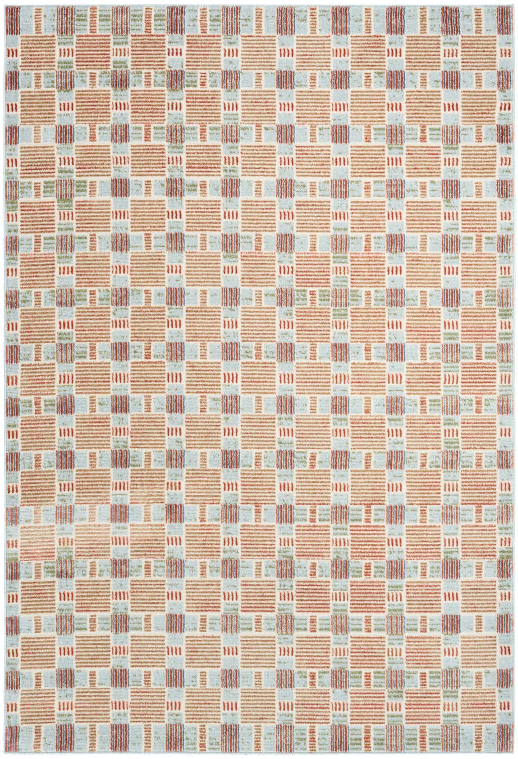 Nourison Home Nourison Nordic NRC14 4' x 6' Rust Multicolor Modern Indoor Rug