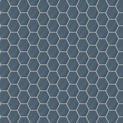 Qualis Ceramica Chateau 6" Azure Ink Glossy Hexagon - 6"x6"