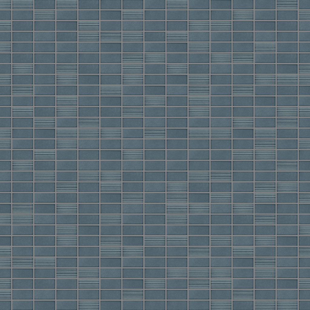 Emser Tile NAGARA GLOSSY STACKED MOSAIC -CER - Navy