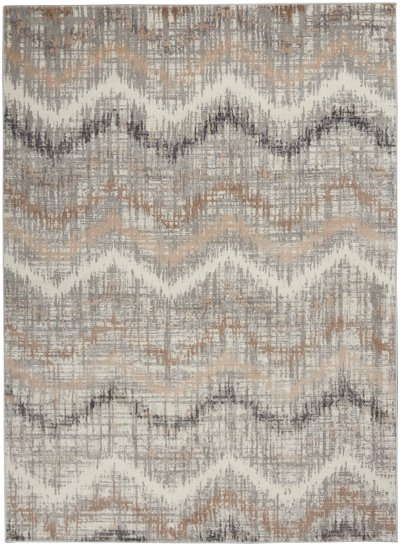 Nourison Home Nourison Elation ETN04 2' x 3' Grey Ivory Modern Indoor Rug - 5'3" x 7'3"