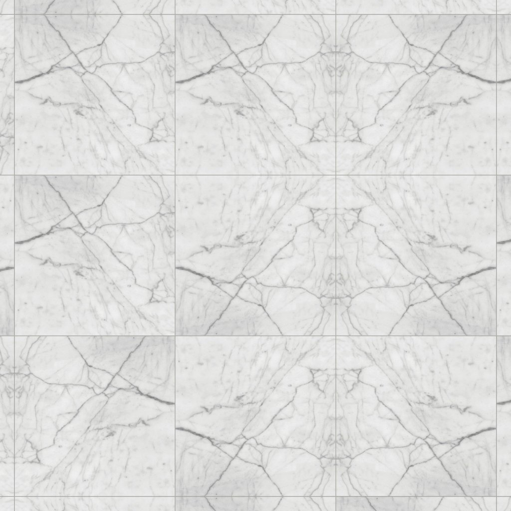 Marble Systems White Carrara Honed Marble Tile 18x18 - White Carrara