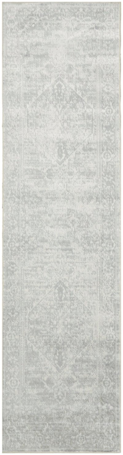 Nourison Home Nourison Astra Machine Washable ASW11 5'3" x 7' Light Grey Vintage Indoor Rug - 2'2" x 8'