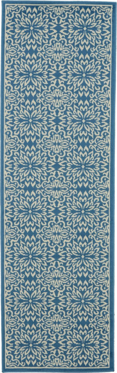 Nourison Home Nourison Jubilant JUB06 2'3" x 7'3" Ivory Blue Farmhouse Indoor Rug - 2'3" x 7'3"