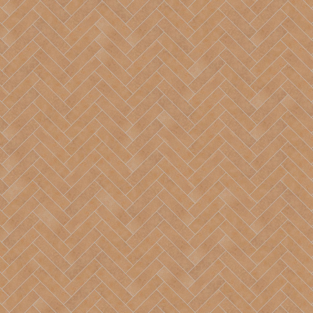 Daltile Rekindle Terracotta, Herringbone, 2X6, Stepwise, Matte - Terracotta