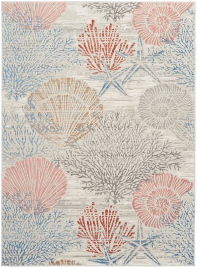 Nourison Home Nourison Seaside SDS04 2'3" x 7'6" Multicolor Coastal, Nautical & Beach Indoor Rug - 6' x 9'