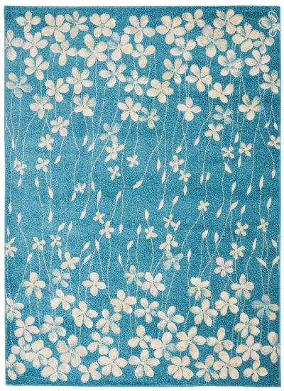 Nourison Home Nourison Tranquil TRA04 4' x 6' Turquoise Contemporary Indoor Rug - 4' x 6'