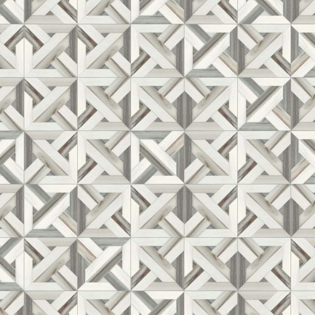 Marble Systems Dolomite, Skyline Vein Cut Multi Finish Marmara Marble Mosaic 9 11/16x9 11/16 - Dolomite, Skyline Vein Cut