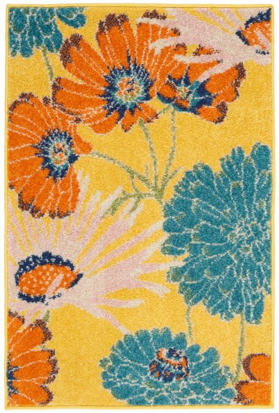 Nourison Home Nourison Allur ALR06 4' x 6' Yellow Multicolor Contemporary Indoor Rug - 2' x 3'