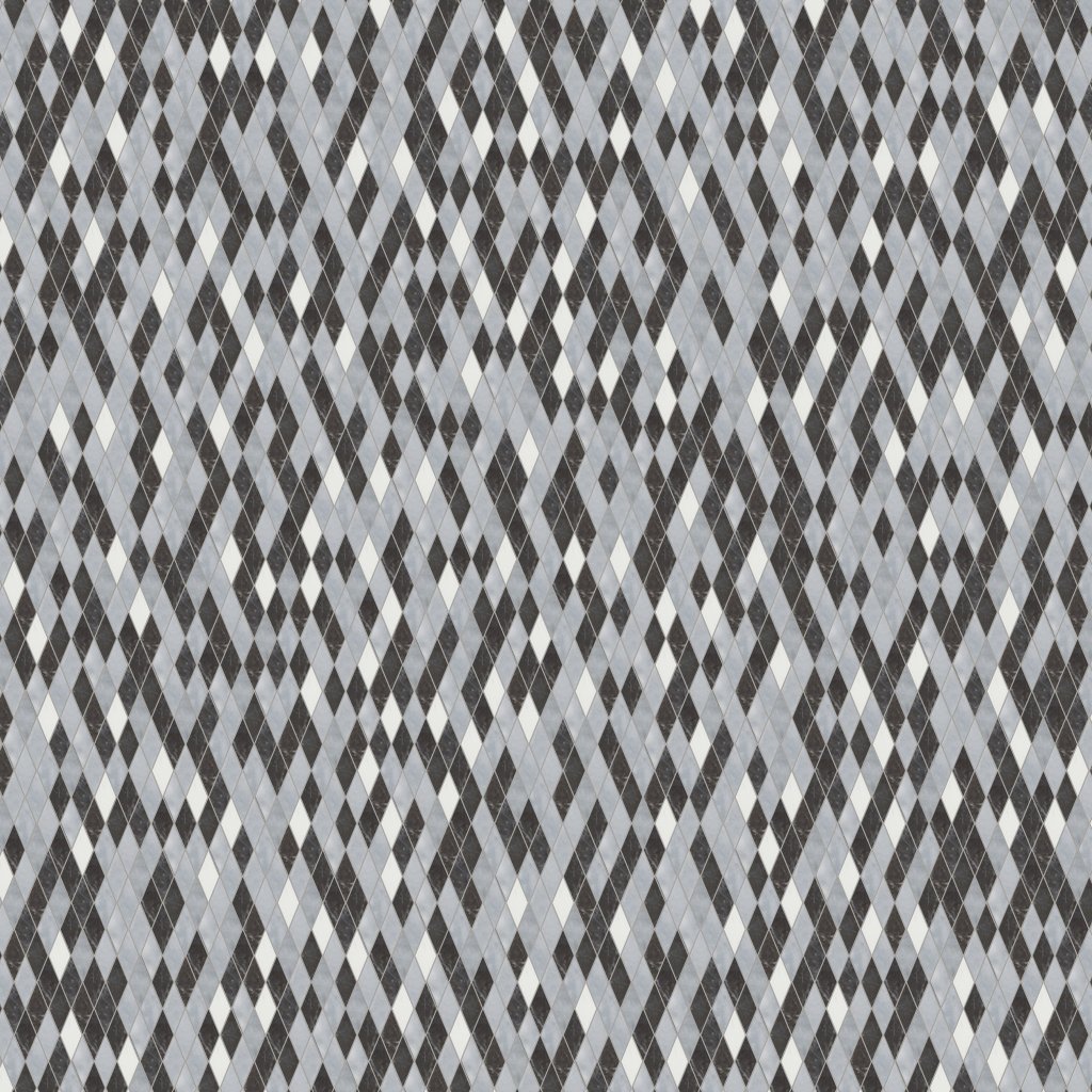Marble Systems Allure L, Iris Black, Bianco Dolomiti Cl Honed Hazem Marble Mosaic 12x12 - Allure L, Iris Black, Bianco Dolomiti Cl