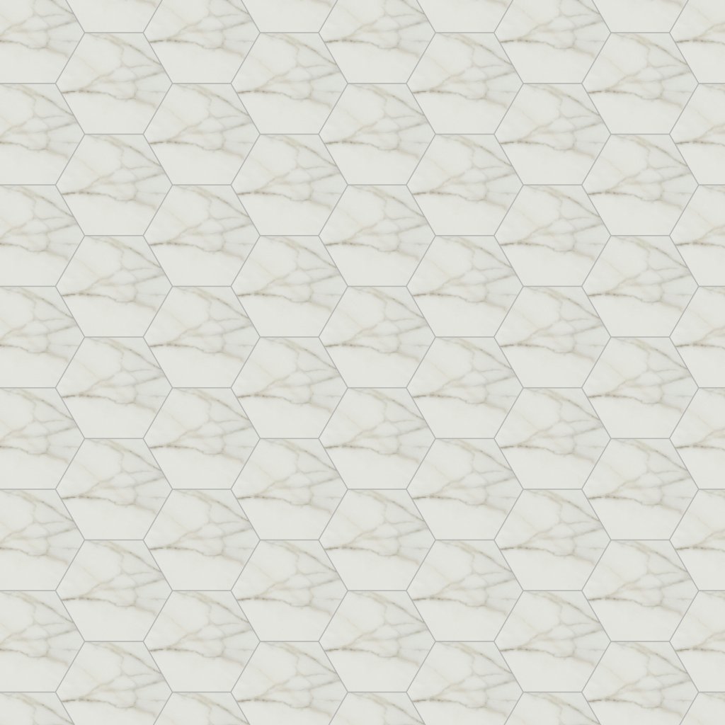 American Olean Mythique Marble - Calacatta Venecia, Hexagon, 8, Matte (MY11) - Calacatta Venecia