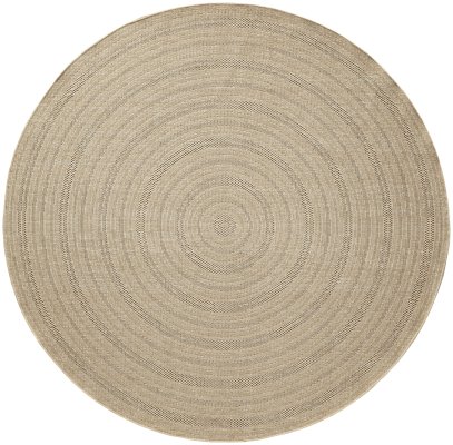 Nourison Home Nourison Tulum TLM04 6' x 9' Taupe Grey Outdoor Rug - 8' Round