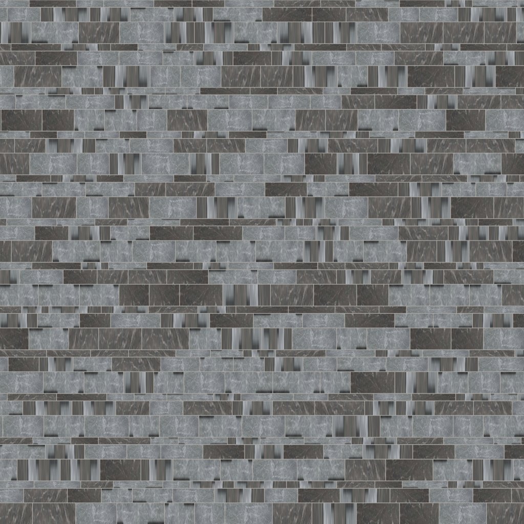 Marble Systems Iris Black Multi Finish Marble Accent Tiles New Elevation Pattern - Iris Black