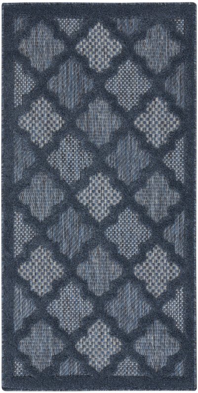 Nourison Home Nourison Easy Care NES01 5' x 7' Navy Blue Modern Rug - 2' x 4'