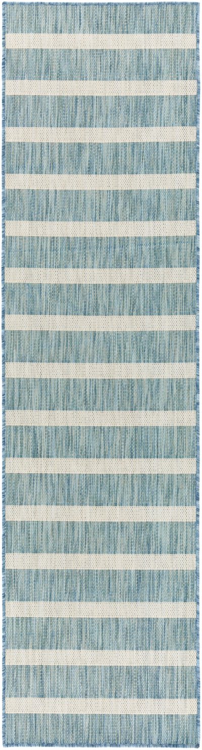 Nourison Home Nourison Positano POS03 12' x 15' Aqua Ivory Modern Rug - 2'2" x 10'
