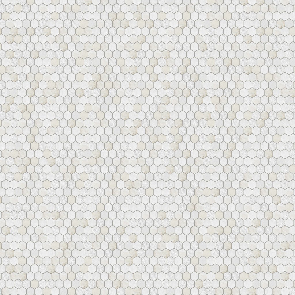 Marble Systems Diana Royal Textured Hexagon 2 Marble Mosaic 10 3/8x12 - Diana Royal