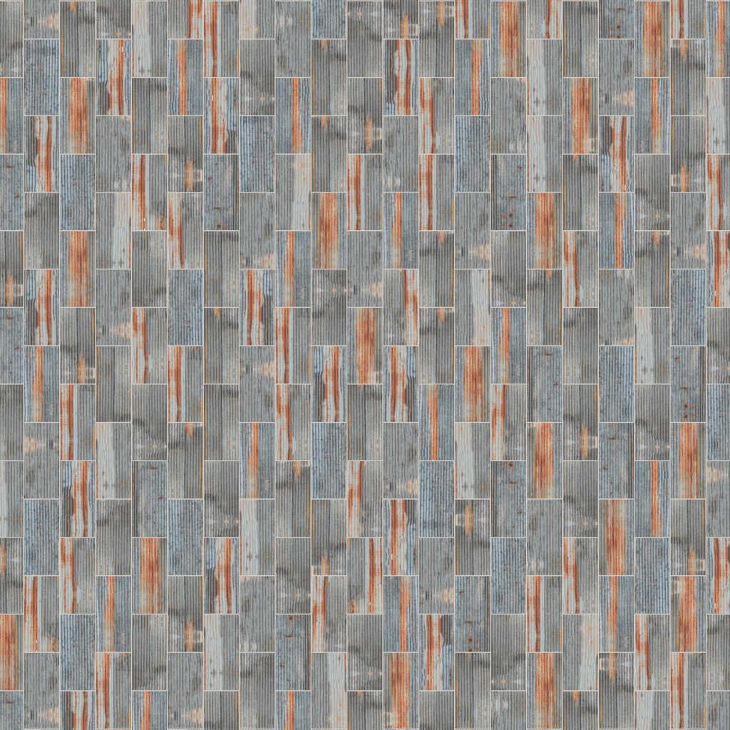Qualis Ceramica Riviera Tileworks Chelsea 2.8"x6" Rust Industrial Linear Relief Pattern Glazed Ceramic Mosaic