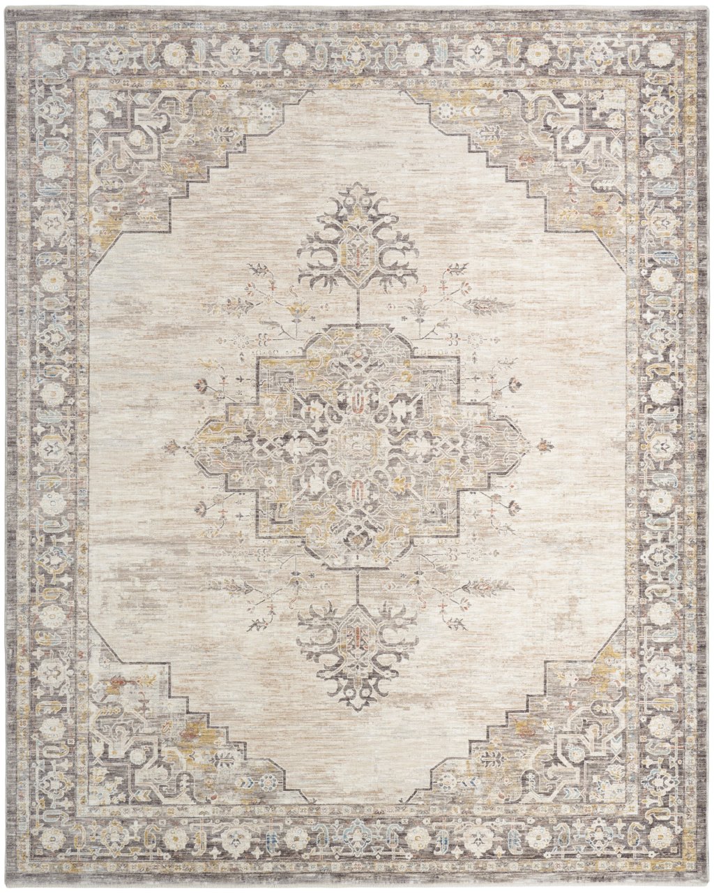 Nourison Home Nourison Heirloom Blend HBL01 9' x 11'10" Ivory Charcoal Vintage Indoor Rug