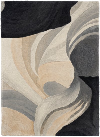 Nourison Home Nourison Prismatic PRS41 3'9" x 5'9" Ivory Black Modern Indoor Rug - 2' x 3'