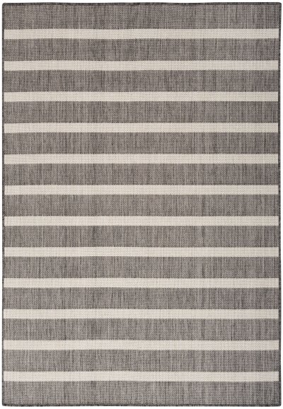 Nourison Home Nourison Positano POS03 8' x Square Charcoal Ivory Modern Rug - 5' x 7'