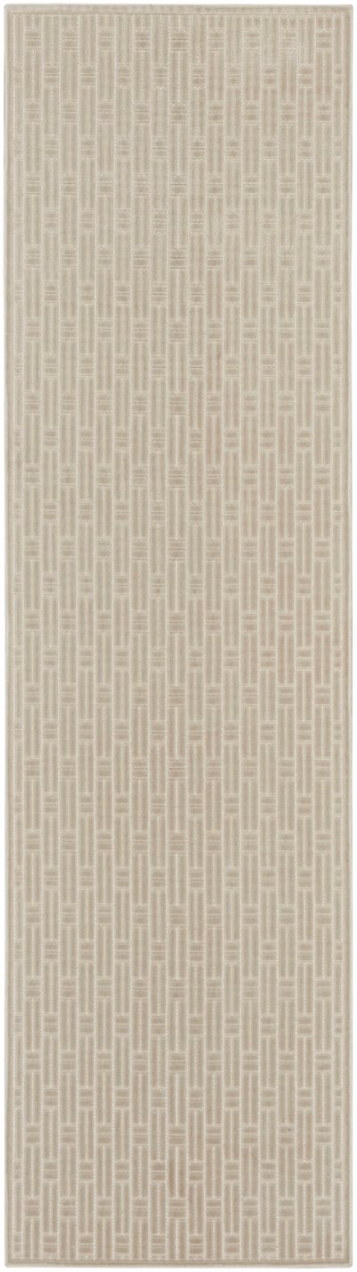 Nourison Home Nourison Washable Charm WCH02 8' x 10' Silver Ivory Modern Indoor Rug - 2' x 6'
