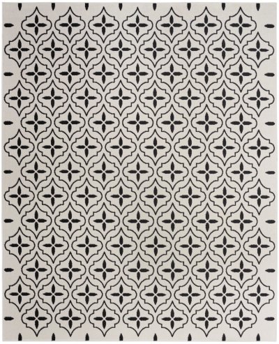 Nourison Home Nourison Sandy SDY04 6' x 9' Ivory Black Modern Rug - 5' x 7'
