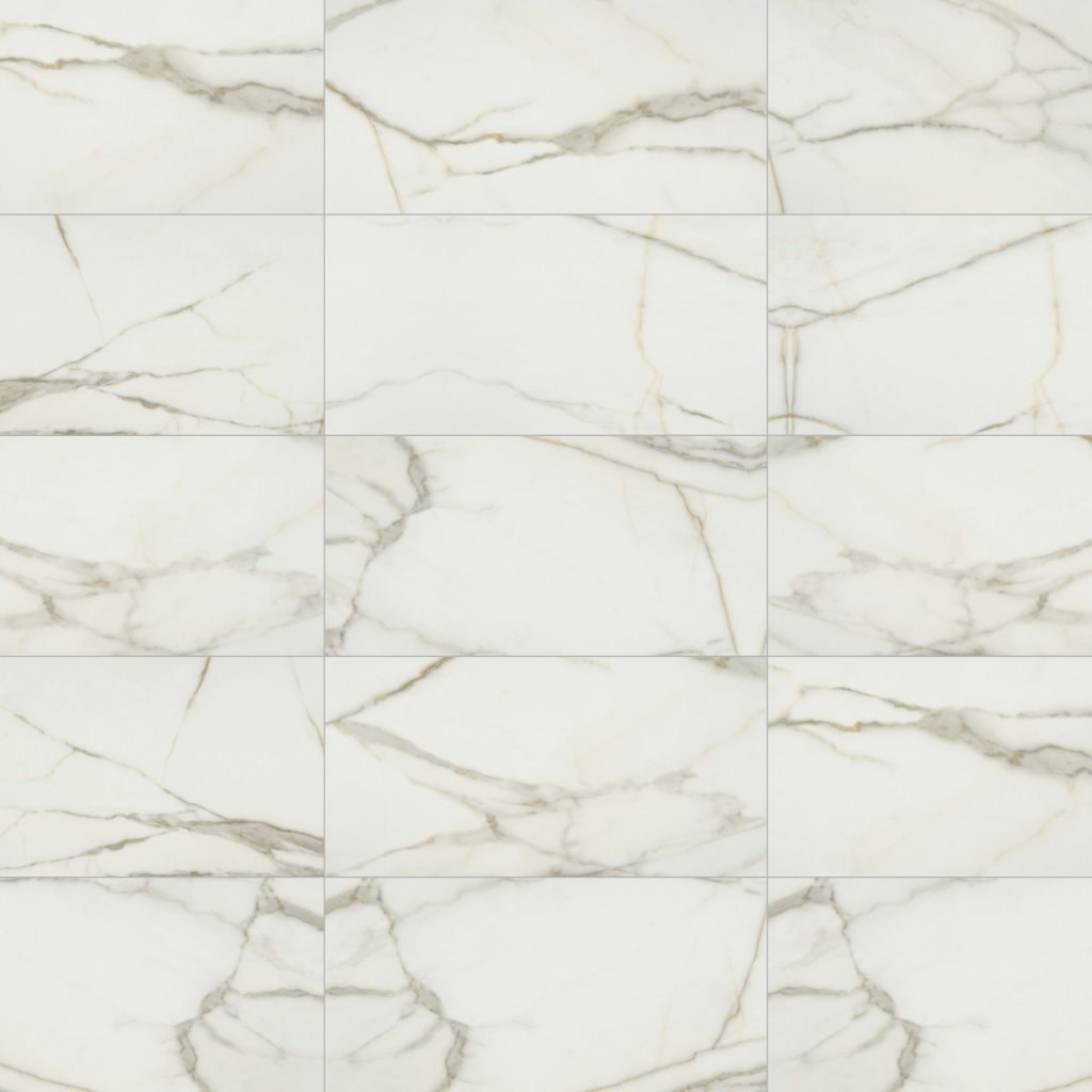 American Olean Mythique Marble - Calacatta Venecia, Rectangle, 12X24, Matte (MY11) - Calacatta Venecia