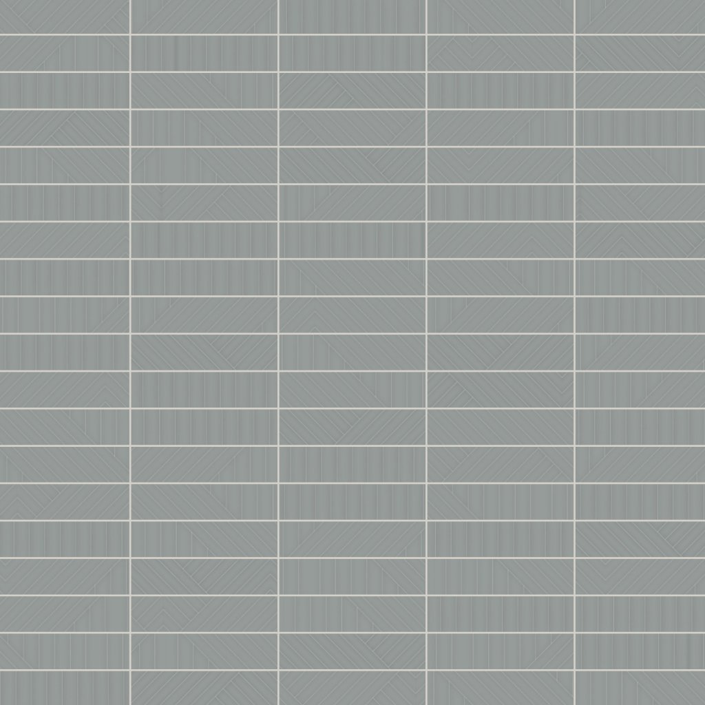 Qualis Ceramica Geometra 3x12 Charcoal Maze