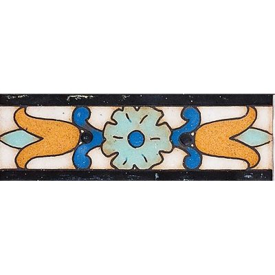 Marble Systems 116 A Glazed Tulip Ceramic Border Tiles 2x6 - 116 A - 2" x 6" x 3/8"