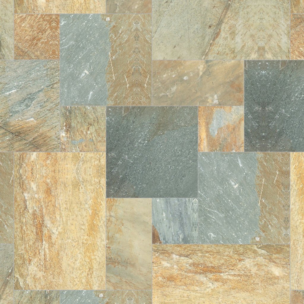 American Olean Slate - Golden Sun, Pattern, Versaille, Natural Cleft (S783) - Golden Sun