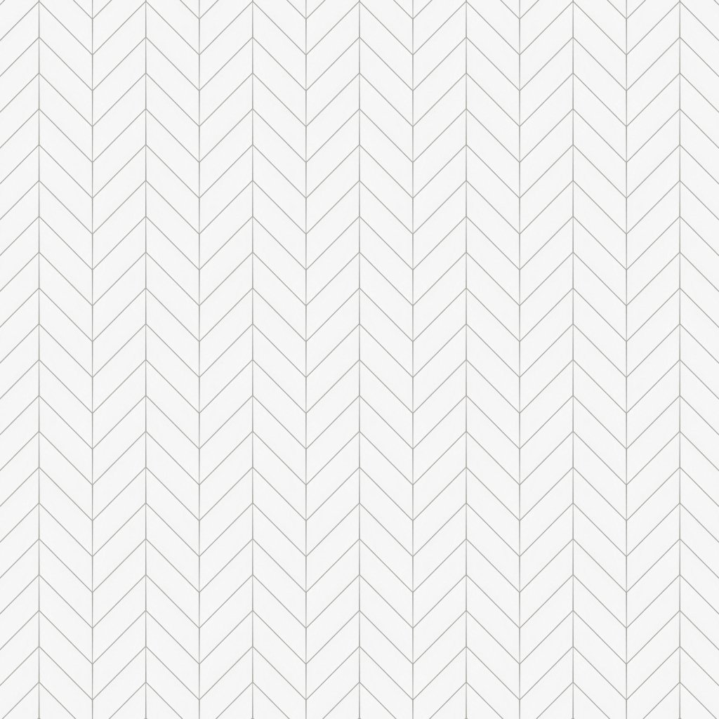 Marble Systems Royal White Glossy Chevron Ceramic Tile 2x6 - Royal White