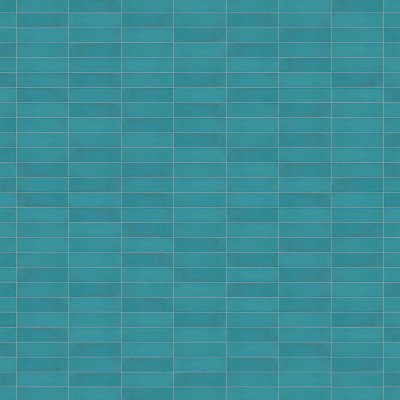Marble Systems Turquoise Flats Textured Thin Brick Tile 2 1/8x7 1/2 - Turquoise Flats - 2 1/8" x 7 1/2" x 1/2"