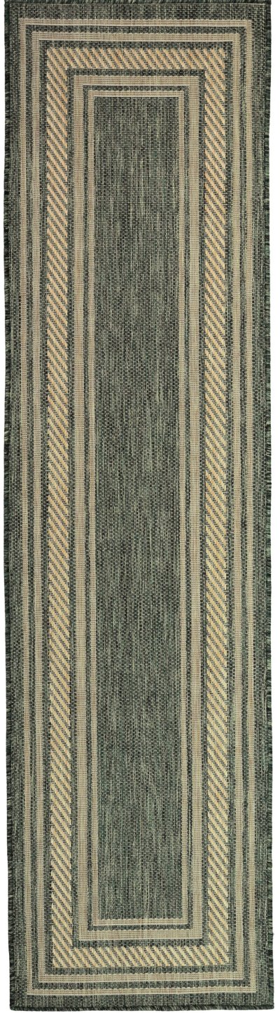 Nourison Home Nourison Horizon Indoor/Outdoor HOZ03 5' x 7' Green Modern Rug - 2' x 6'